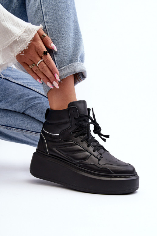 Zazoo 3392/X   tenisky s platformou Černé Zazoo 3392/X   tenisky s platformou Černé