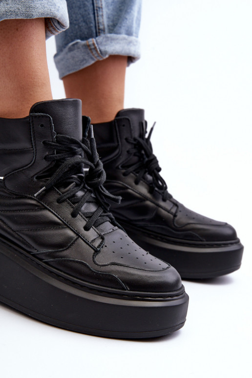 Zazoo 3392/X   tenisky s platformou Černé Zazoo 3392/X   tenisky s platformou Černé