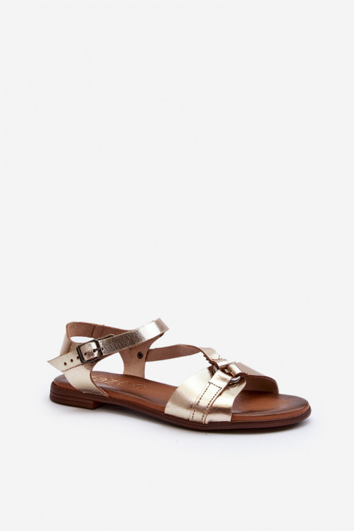 Zazoo 40182 Dámské sandály  zlaté barvy Zazoo 40182 Dámské sandály  zlaté barvy