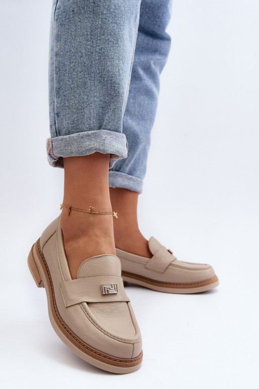 Zazoo 20165  Dámské mokasíny béžové Zazoo 20165  Dámské mokasíny béžové