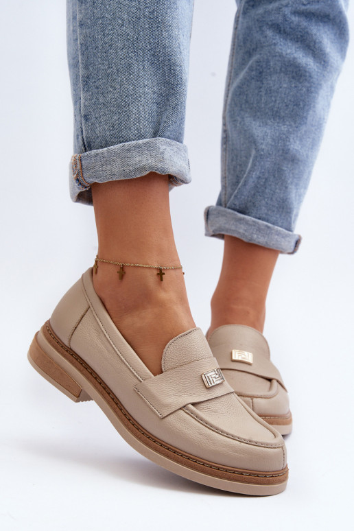 Zazoo 20165  Dámské mokasíny béžové Zazoo 20165  Dámské mokasíny béžové