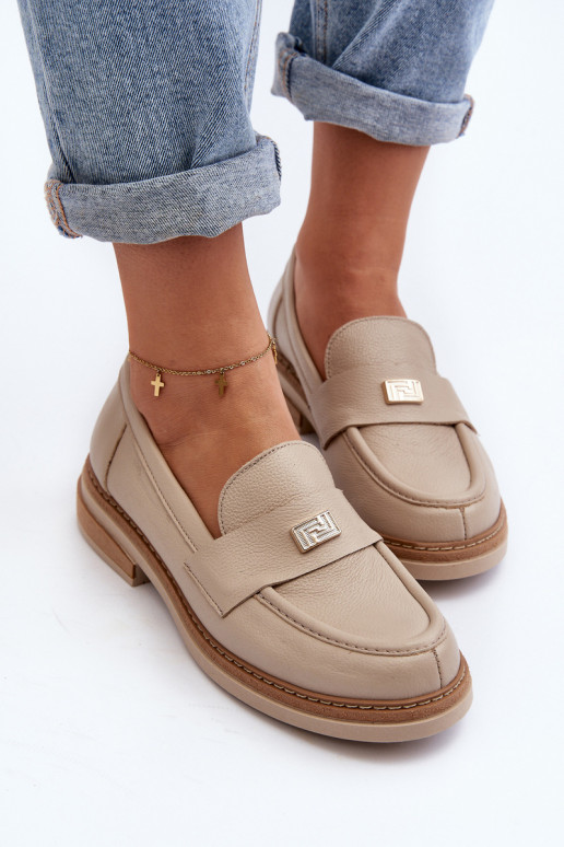 Zazoo 20165  Dámské mokasíny béžové Zazoo 20165  Dámské mokasíny béžové