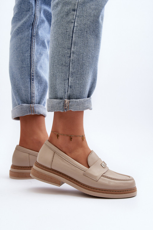 Zazoo 20165  Dámské mokasíny béžové Zazoo 20165  Dámské mokasíny béžové