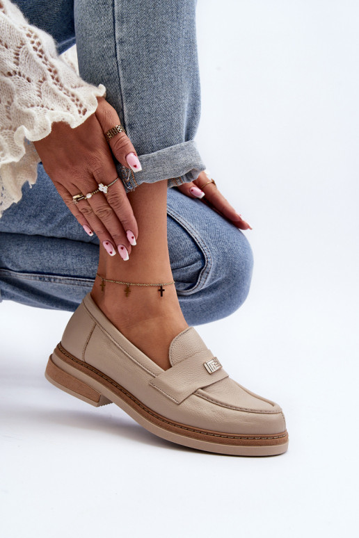 Zazoo 20165  Dámské mokasíny béžové Zazoo 20165  Dámské mokasíny béžové