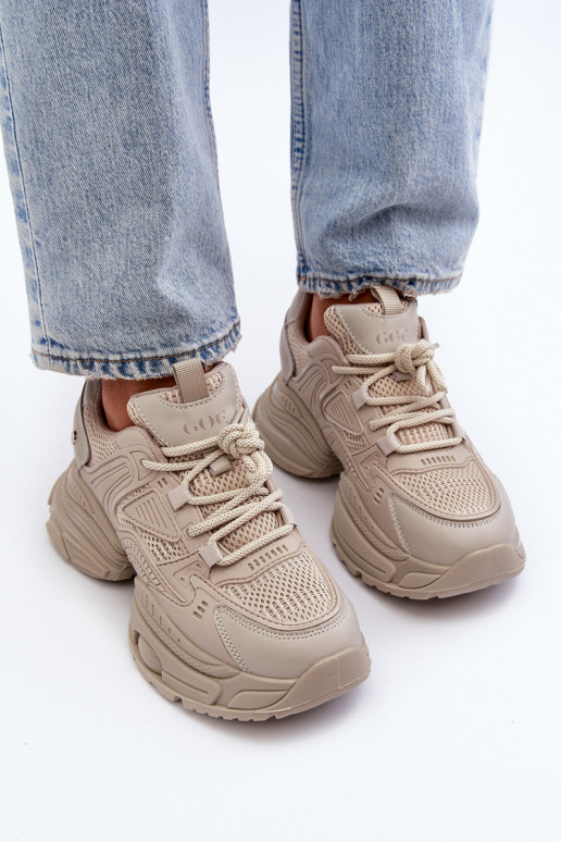 Tenisky s módní masivní podrážkou GOE NN2N4046 béžové Tenisky s módní masivní podrážkou GOE NN2N4046 béžové
