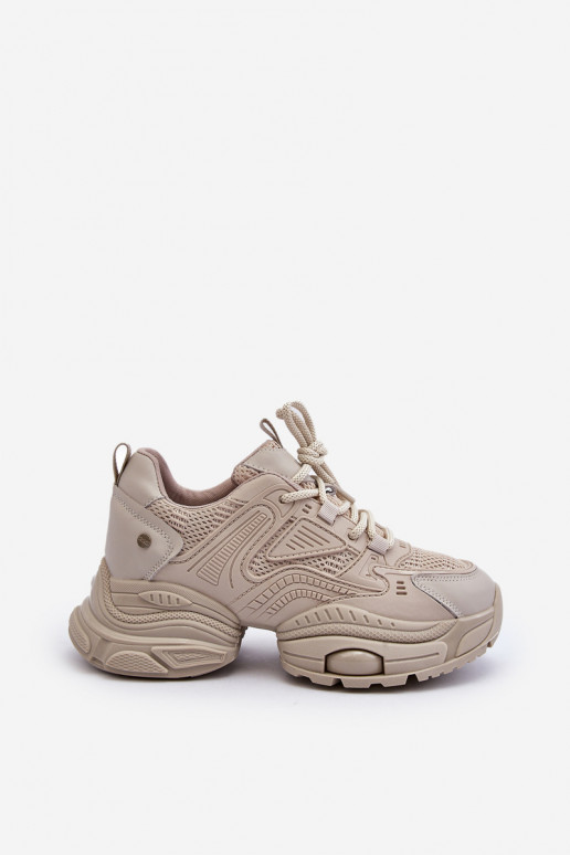 Tenisky s módní masivní podrážkou GOE NN2N4046 béžové Tenisky s módní masivní podrážkou GOE NN2N4046 béžové