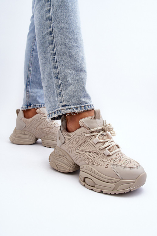 Tenisky s módní masivní podrážkou GOE NN2N4046 béžové Tenisky s módní masivní podrážkou GOE NN2N4046 béžové