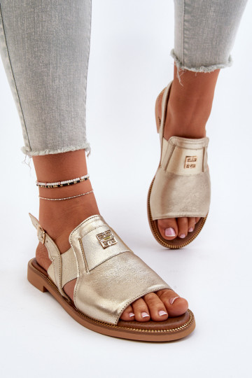 Zazoo 40385  Dámské sandály zlaté barvy