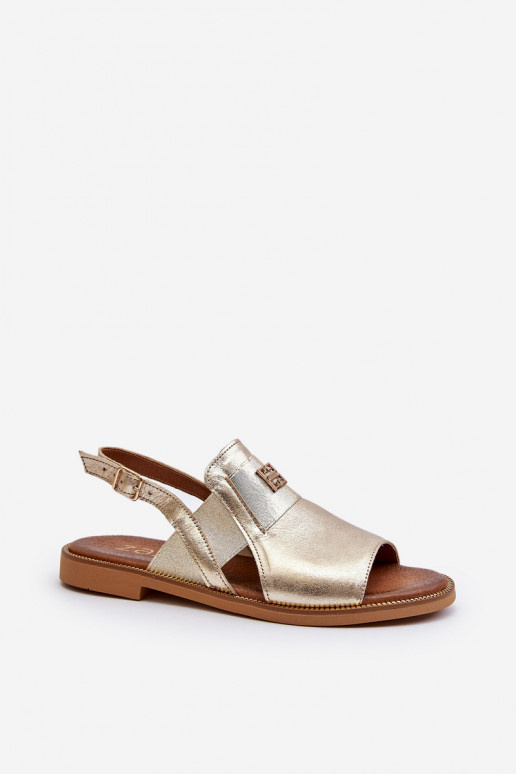 Zazoo 40385  Dámské sandály zlaté barvy Zazoo 40385  Dámské sandály zlaté barvy