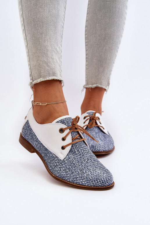 boty  s širokými podpatky  06461-17 modrá  boty  s širokými podpatky  06461-17 modrá