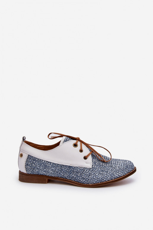 boty  s širokými podpatky  06461-17 modrá  boty  s širokými podpatky  06461-17 modrá