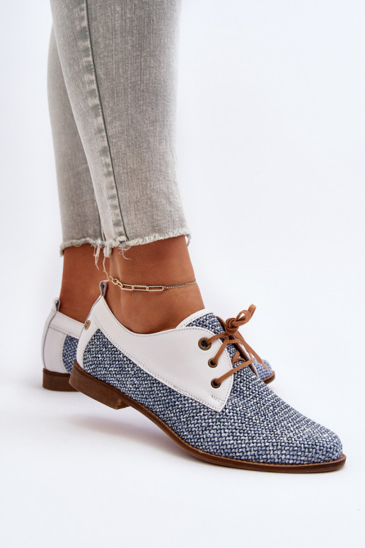 boty  s širokými podpatky  06461-17 modrá  boty  s širokými podpatky  06461-17 modrá