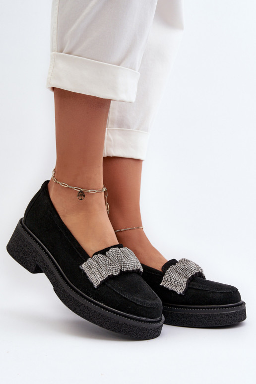 Zazoo 3419 Dámské mokasíny ze semiše  Černé Zazoo 3419 Dámské mokasíny ze semiše  Černé