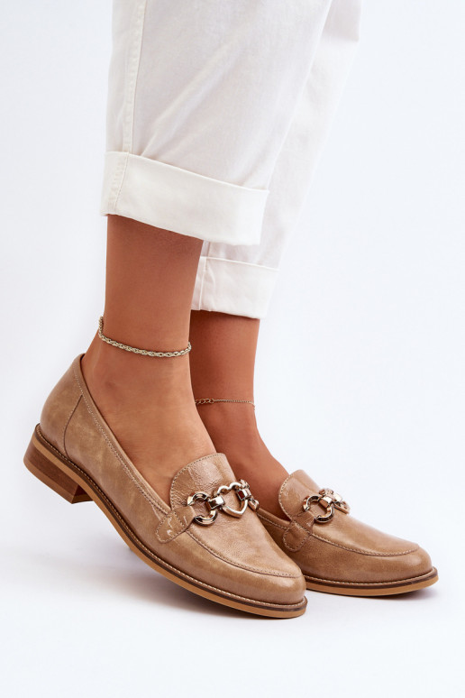 Lakované mokasíny Laura Messi 2760 hnědá   Lakované mokasíny Laura Messi 2760 hnědá