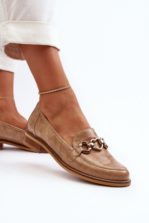 Lakované mokasíny Laura Messi 2760 hnědá   Lakované mokasíny Laura Messi 2760 hnědá