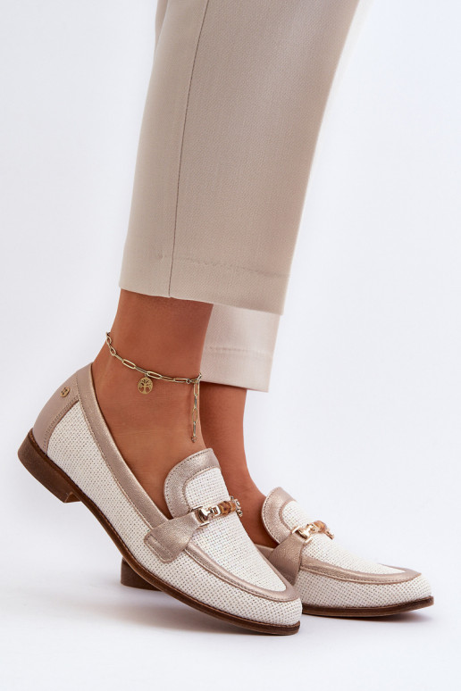 mokasíny s ornamenty zlaté barvy  06442-25 zlaté barvy  mokasíny s ornamenty zlaté barvy  06442-25 zlaté barvy