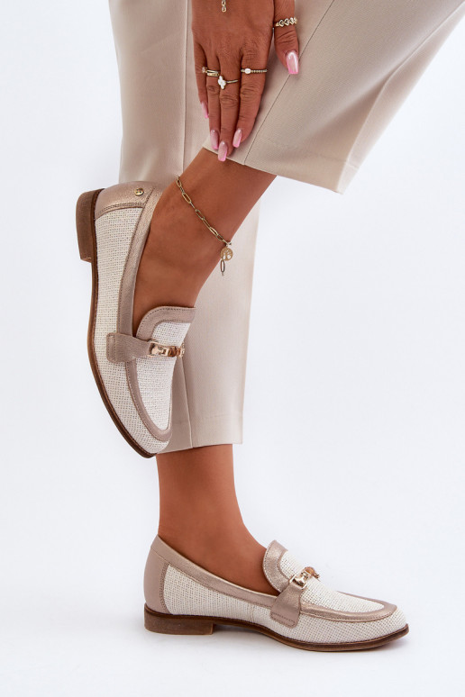 mokasíny s ornamenty zlaté barvy  06442-25 zlaté barvy  mokasíny s ornamenty zlaté barvy  06442-25 zlaté barvy