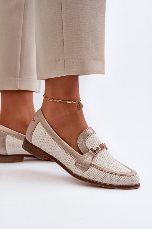 mokasíny s ornamenty zlaté barvy  06442-25 zlaté barvy  mokasíny s ornamenty zlaté barvy  06442-25 zlaté barvy