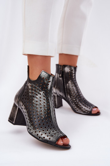 Ažurová obuv  05420-01 Černé 2