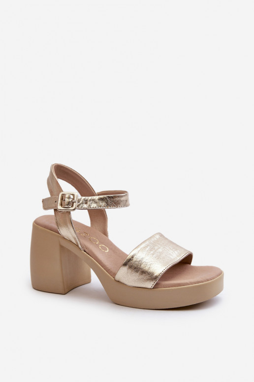 Zazoo 40386  Dámské sandály  zlaté barvy Zazoo 40386  Dámské sandály  zlaté barvy