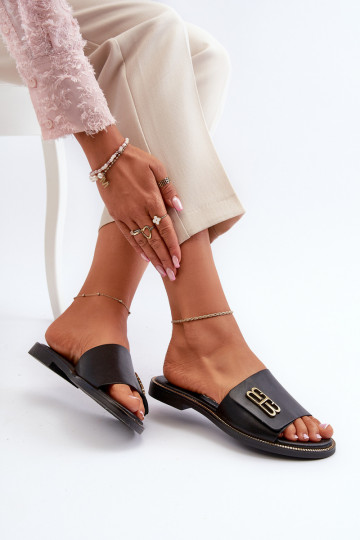 Zazoo 40384 Elegantní styl Pantofle  Černé 2