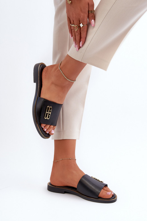 Zazoo 40384 Elegantní styl Pantofle  Černé