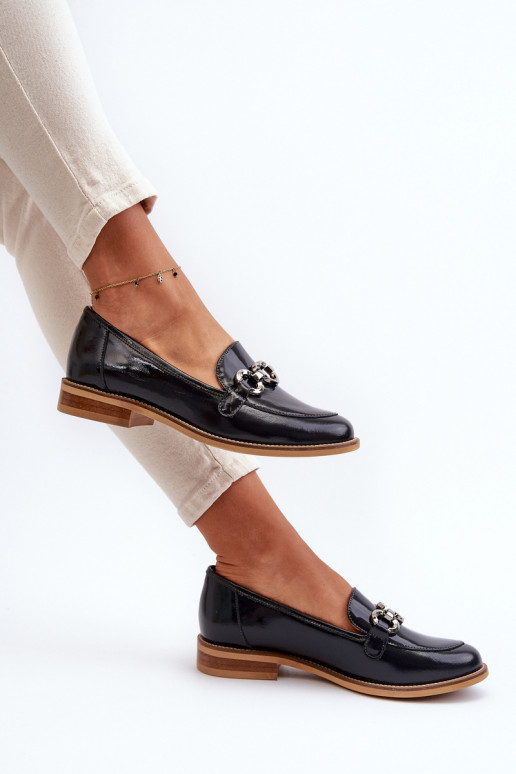 Lakované mokasíny Laura Messi 2760 tmavě modrá   Lakované mokasíny Laura Messi 2760 tmavě modrá