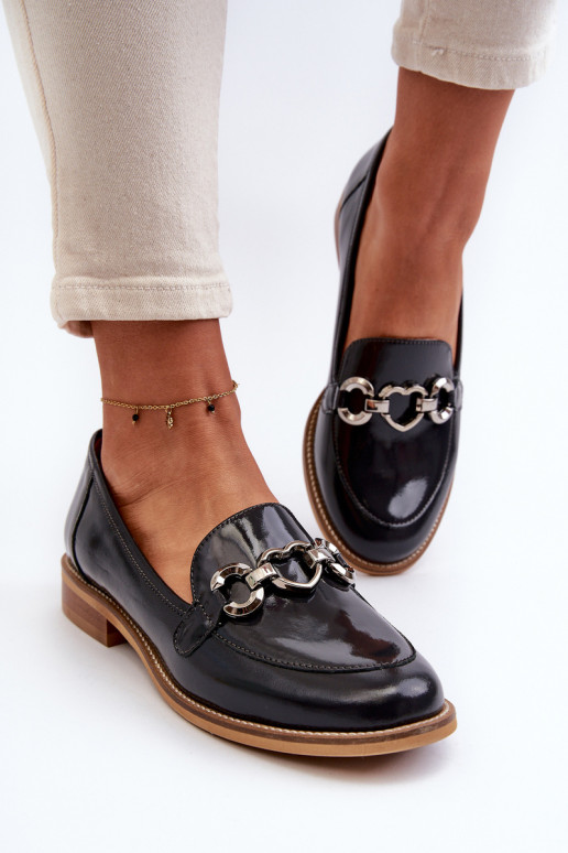 Lakované mokasíny Laura Messi 2760 tmavě modrá   Lakované mokasíny Laura Messi 2760 tmavě modrá