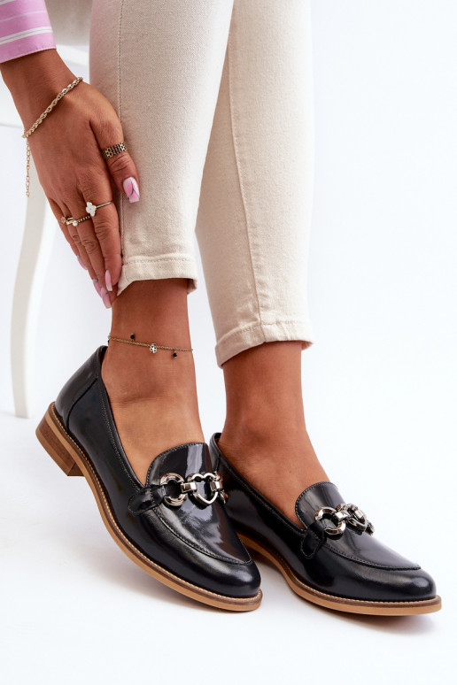 Lakované mokasíny Laura Messi 2760 tmavě modrá   Lakované mokasíny Laura Messi 2760 tmavě modrá