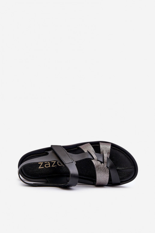 Zazoo 40397  Dámské sandály s platformou Černé Zazoo 40397  Dámské sandály s platformou Černé