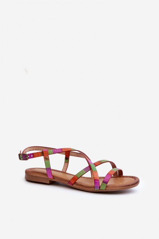 Ploché boty Dámské sandály   06635-39 různé barvy Ploché boty Dámské sandály   06635-39 různé barvy