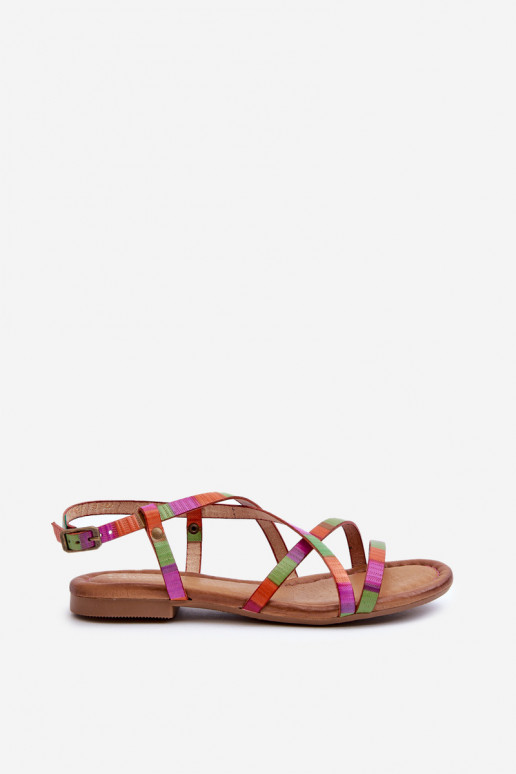 Ploché boty Dámské sandály   06635-39 různé barvy Ploché boty Dámské sandály   06635-39 různé barvy