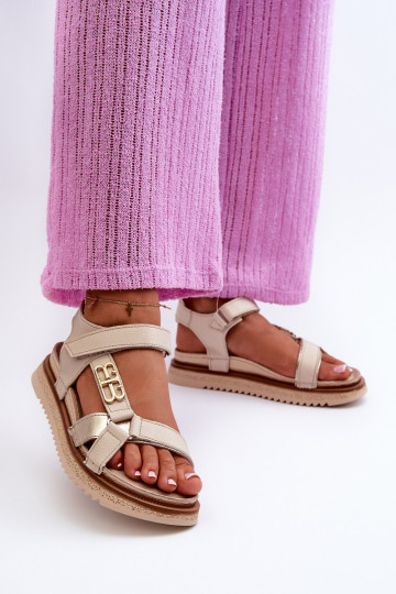 Zazoo 50103  Dámské sandály s platformou béžové