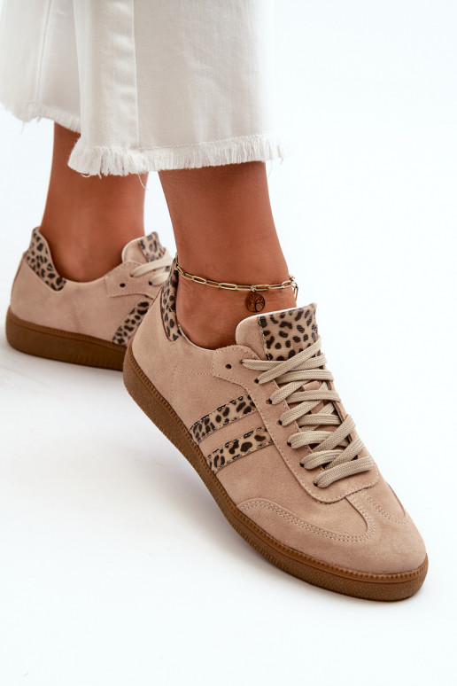 Zazoo N1068 ze semiše  Tenisky  béžové Zazoo N1068 ze semiše  Tenisky  béžové