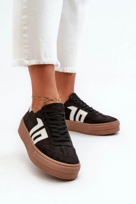 Zazoo N1095S2 Tenisky   s platformou Černé Zazoo N1095S2 Tenisky   s platformou Černé