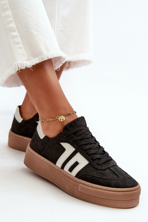 Zazoo N1095S2 Tenisky   s platformou Černé Zazoo N1095S2 Tenisky   s platformou Černé