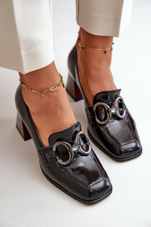 Obuv s ornamenty Černé Laura Messi 2845  Obuv s ornamenty Černé Laura Messi 2845