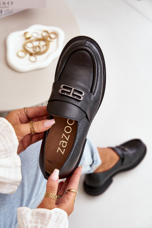 Zazoo 20174  Elegantní styl boty  s širokými podpatky Černé Zazoo 20174  Elegantní styl boty  s širokými podpatky Černé