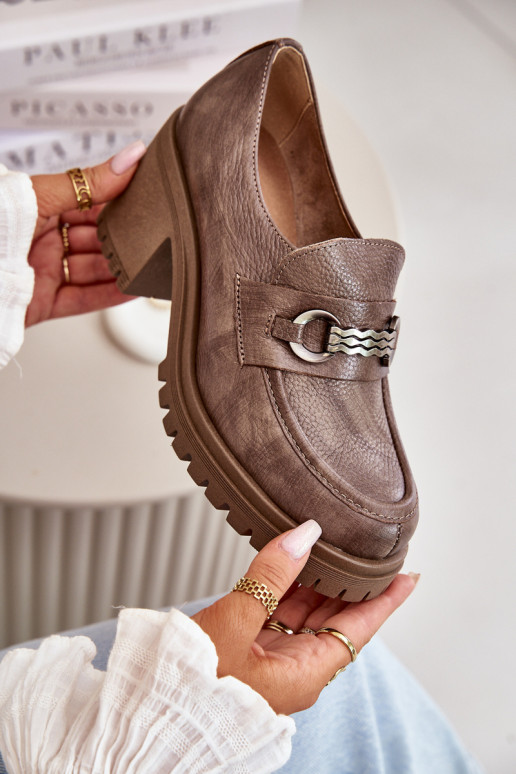 Zazoo 20175 boty  s podpatky pravá kůže béžové Zazoo 20175 boty  s podpatky pravá kůže béžové