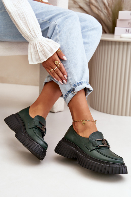 Zazoo 20176 boty Dámské mokasíny  khaki Zazoo 20176 boty Dámské mokasíny  khaki