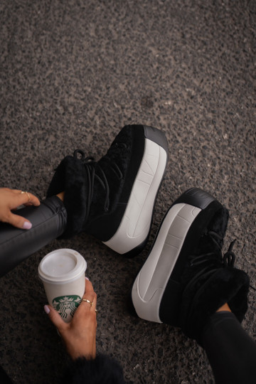 Sněhule  s masivní podrážkou s kožešinou Big Star OO274A206 Černé 2