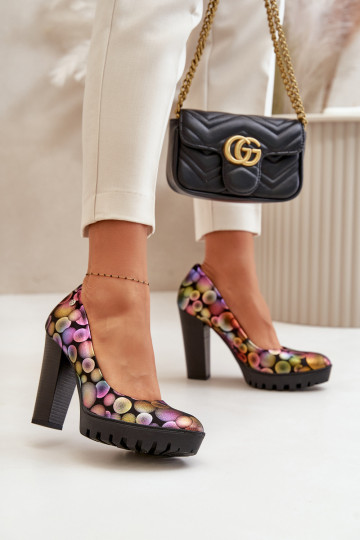 Obuv s podpatky  02629-39 různé barvy