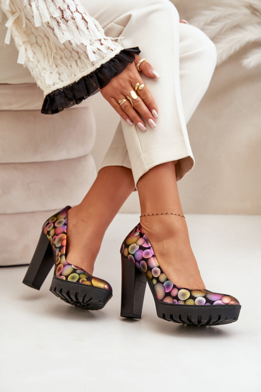 Obuv s podpatky  02629-39 různé barvy  Obuv s podpatky  02629-39 různé barvy