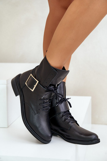 Zazoo 2949 Dřeváky s přezkami Černé