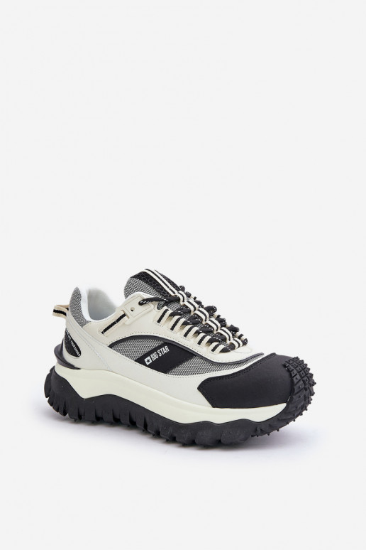 Tenisky  s platformou Big Star OO274A220 HI-POLY SYSTEM Bílá-Černé  Tenisky  s platformou Big Star OO274A220 HI-POLY SYSTEM Bílá-Černé