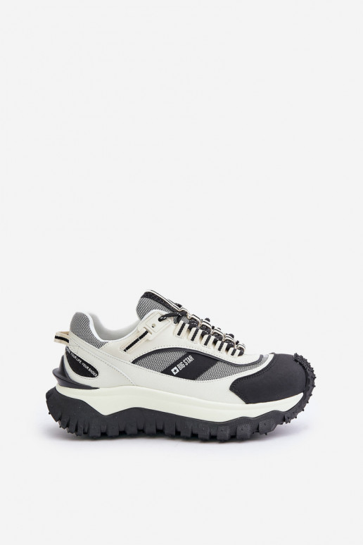 Tenisky  s platformou Big Star OO274A220 HI-POLY SYSTEM Bílá-Černé  Tenisky  s platformou Big Star OO274A220 HI-POLY SYSTEM Bílá-Černé