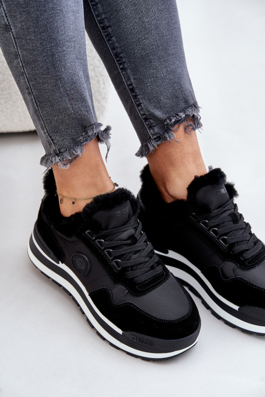 Tenisky  zateplené s platformou Big Star OO274A216 Černé Tenisky  zateplené s platformou Big Star OO274A216 Černé