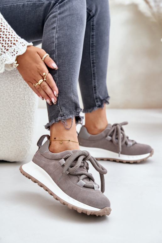 ze semiše Tenisky  Z Grubym m Artiker 54C1465 šedá ze semiše Tenisky  Z Grubym m Artiker 54C1465 šedá