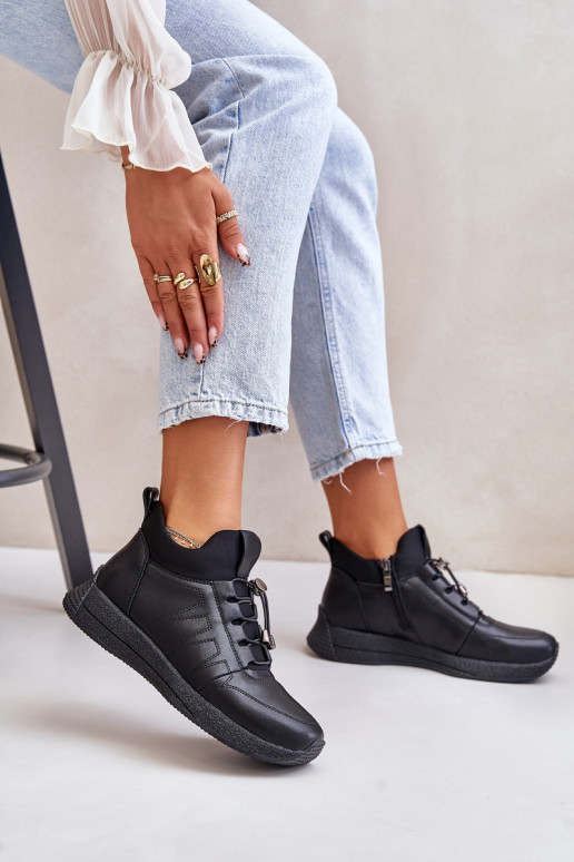 zateplené tenisky   Artiker 55C0041 Černé zateplené tenisky   Artiker 55C0041 Černé