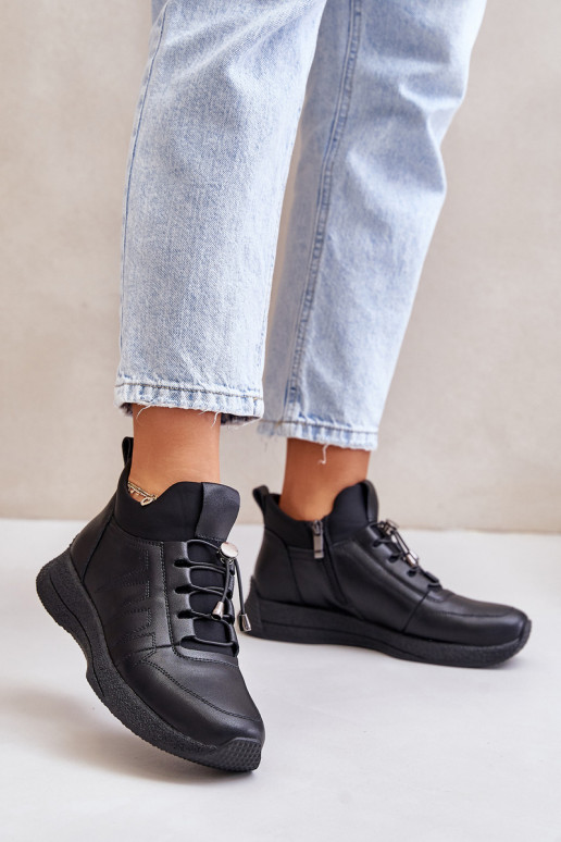 zateplené tenisky   Artiker 55C0041 Černé zateplené tenisky   Artiker 55C0041 Černé